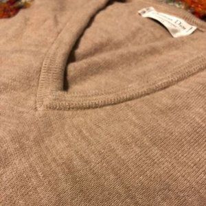 Vintage Christian Dior V Neck Knit Sweater